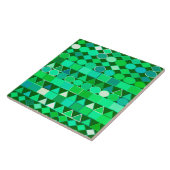 Moderne Tribal Geometric, Emerald Green und Aqua Fliese (Seite)