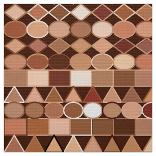 Moderne Tribal Geometrie, Schokoladenbraun und Tan Stoff