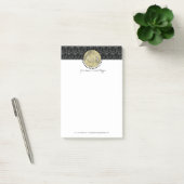 Moderne Tribal Simulate Foil Monogram Post-it Klebezettel (Büro)