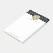 Moderne Tribal Simulate Foil Monogram Post-it Klebezettel (angewinkelt)