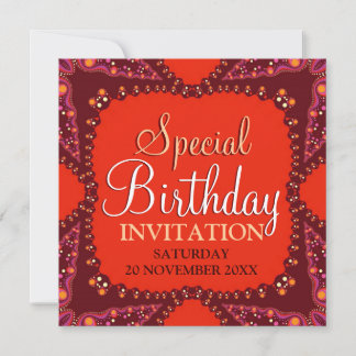 Moderne Tribal Special Geburtstagsparty Einladunge Einladung