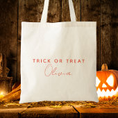 Moderne Trick oder Behandlung Typografie Kinder Ha Tragetasche