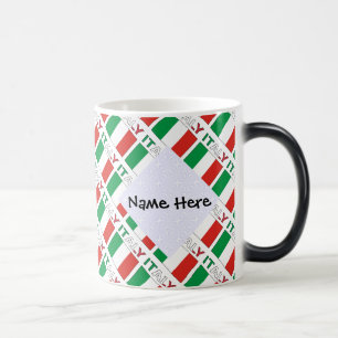 Moderne Tricolore Name hier Italienische Bandiera Verwandlungstasse