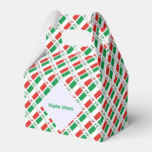 Moderne Tricolore-Name Hier Italienische Flagge ge Geschenkschachtel