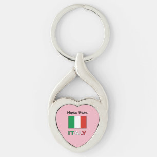Moderne Trikolore-Name Hier Italienische Bandiera  Schlüsselanhänger