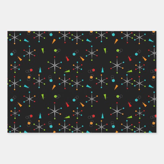 Moderne Trio-ll-Papierblätter aus dem Mittelalter Geschenkpapier Set (Vorderseite 2)