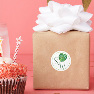 Moderne Tropenaufkleber Runder Aufkleber