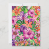 Moderne Tropenflora-Geburtstagsparty Einladung (Rückseite)