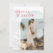 Moderne Tropenkarte Save the Date (Vorderseite)