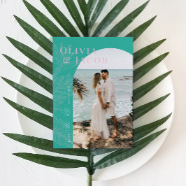 Moderne Tropenkarte Save the Date