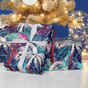 Moderne Tropenpalme abstrakt Geschenkpapier