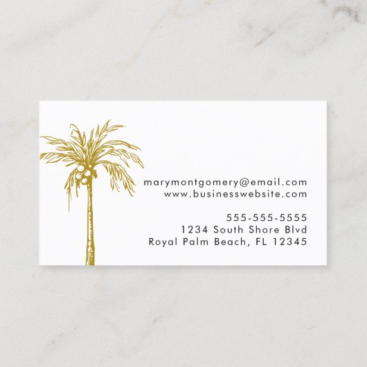Moderne Tropenpalme Beruflich Visitenkarte (Rückseite)