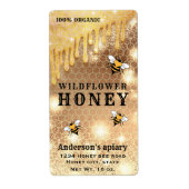 Moderne Tropfen glänzen goldenes Honigglas (Vorne)