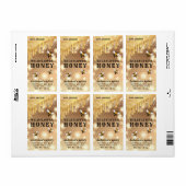 Moderne Tropfen glänzen goldenes Honigglas (Vorne)