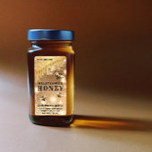 Moderne Tropfen glänzen goldenes Honigglas