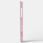Moderne Tropfen mit rosa Rosa Glitzer Case-Mate iPhone Hülle (Rückseite / Links)