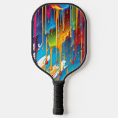 Moderne Tropffarbe Pickleball Schläger (Rückseite)