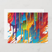Moderne Tropffarbe Postkarte (Vorne/Hinten)
