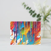Moderne Tropffarbe Postkarte (Stehend Vorderseite)