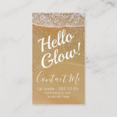 Moderne Tropical Beach Mobile Spray Tan Visitenkarte (Rückseite)