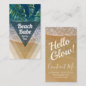 Moderne Tropical Beach Mobile Spray Tan Visitenkarte (Vorne/Hinten)