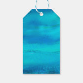 Moderne Tropical Beach Palm Bäume Sonnenuntergang  Geschenkanhänger (Rückseite)