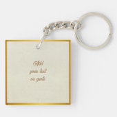 Moderne Tropical Beach Palm Bäume Sonnenuntergang Schlüsselanhänger (Rückseite)