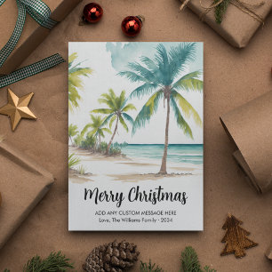 Moderne Tropical Beach Palm Trees Weihnachten
