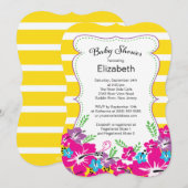 Moderne Tropical Hibiskus Blume Kinderdusche Einladung (Vorne/Hinten)