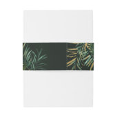Moderne Tropical Palm Blätter Green Wedding Einladungsbanderole (Rückseitenbeispiel)