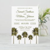 Moderne Tropical Palm Tree Beach Einladung zur Hoc (Stehend Vorderseite)