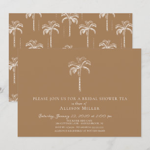 Moderne Tropical Palm Tree Bridal Dusche Einladung