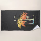 Moderne Tropical Palm Tree Sommerurlaub am Strand Strandtuch (Vorderseite)