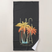 Moderne Tropical Palm Tree Sommerurlaub am Strand Strandtuch (Vorderseite)