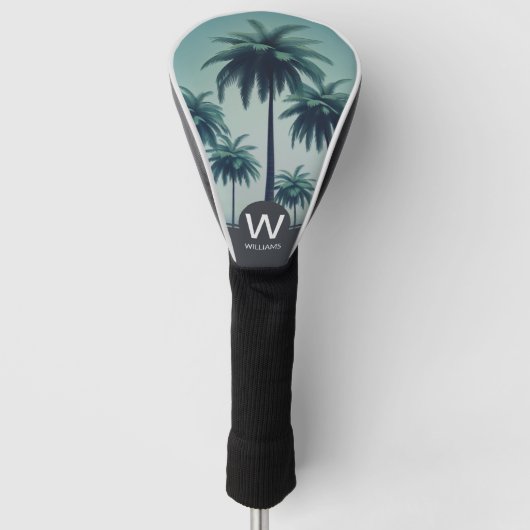 Moderne Tropical Personalisiert Golf Head Cover Headcover (Vorderseite)