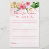 Moderne Tropical Summer Baby Shower Games Advisor (Vorderseite)