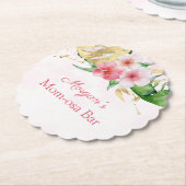 Moderne Tropical Summer Floral Baby Dusche Untersetzer (angewinkelt)