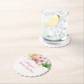 Moderne Tropical Summer Floral Baby Dusche Untersetzer (Vor Ort)