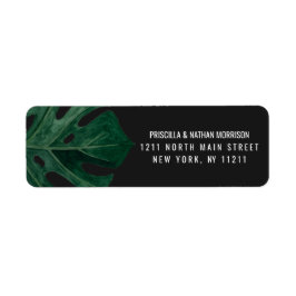 Moderne Tropical Swiss Cheese Leaf Gold Wedding