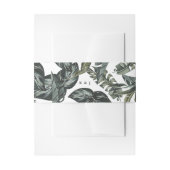 Moderne Tropics Foliage Monogram Hochzeit Einladungsbanderole (Vorderseite Beispiel)