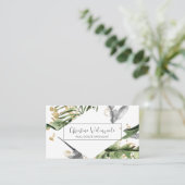 Moderne tropische Abstrakte botanische Visitenkart Visitenkarte (Stehend Vorderseite)