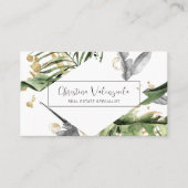 Moderne tropische Abstrakte botanische Visitenkart Visitenkarte (Vorderseite)