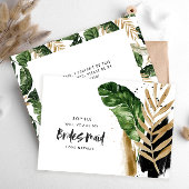 Moderne tropische abstrakte Bridesmaid Einladung