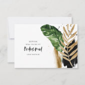 Moderne tropische abstrakte Bridesmaid RSVP Karte (Vorderseite)