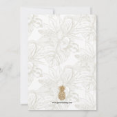 Moderne Tropische Ananas Brautdusche Einladung (Rückseite)