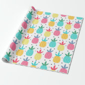 Moderne tropische Ananas farbenfrohe Sommer Girls Geschenkpapier (Ungerollt)