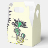Moderne Tropische Ananas-Gastgeschenk Hochzeit Geschenkschachtel (Geöffnet)