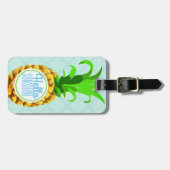 Moderne tropische Ananas Hallo Sonnenschein Gepäckanhänger (Vorderseite horizontal)