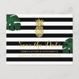 Moderne tropische Ananas Hawaiian Save the Date Ankündigungspostkarte