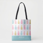Moderne tropische Ananas-Monogramm-Taschen-Tasche Tasche (Vorderseite)